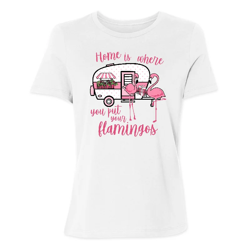 Flamingo Home Women's T-Shirt Satin Fabric Silk Fabric Chiffon Fabric