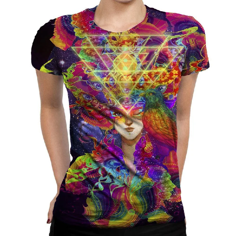 Awaken Womens T-Shirt Wool Fabric Cashmere Fabric Tweed Fabric