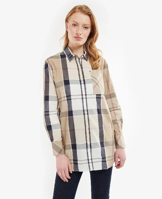 Barbour Womens Perthshire Shirt 2 Colors Mesh Canvas Denim