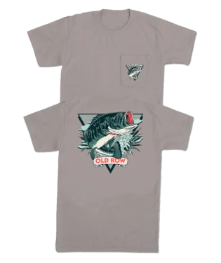 Old Row Outdoors Bass Triangle SS Pocket Tee Modern Contemporary Chic
