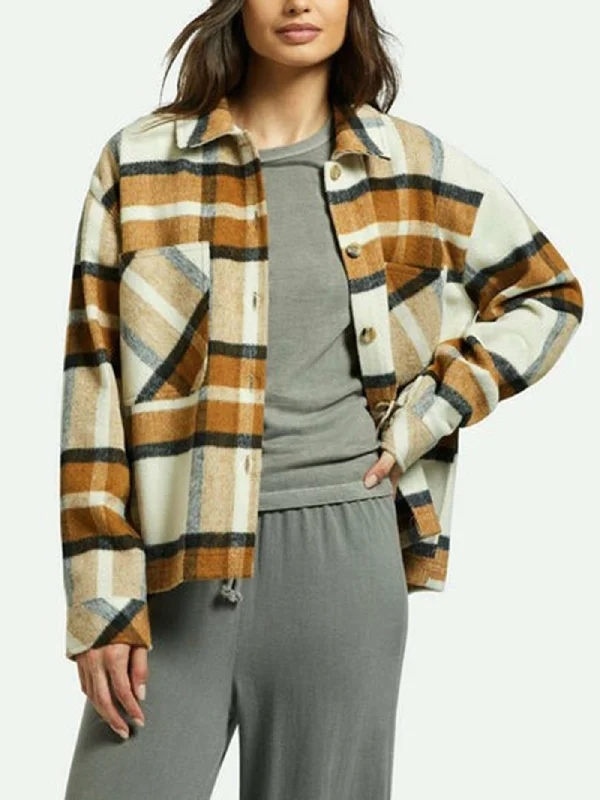 Bowery Brushed Long Sleeve Buttondown Shirt Collared T-Shirt Boat Neck A-Line