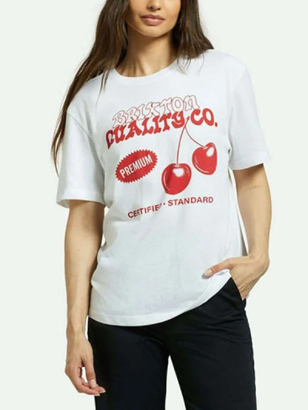 Premium Cherry Vintage T-Shirt Zippered Front Buttoned Front Snap Front