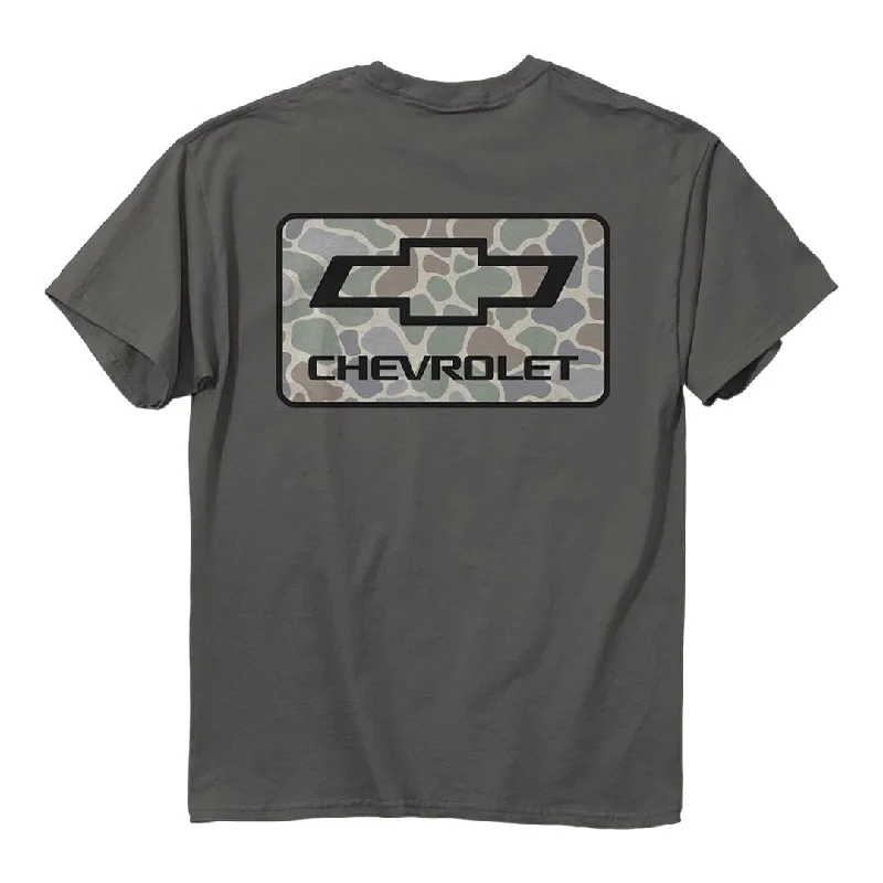 Chevrolet - Camo Logo T-Shirt Ribbed Striped Patterned