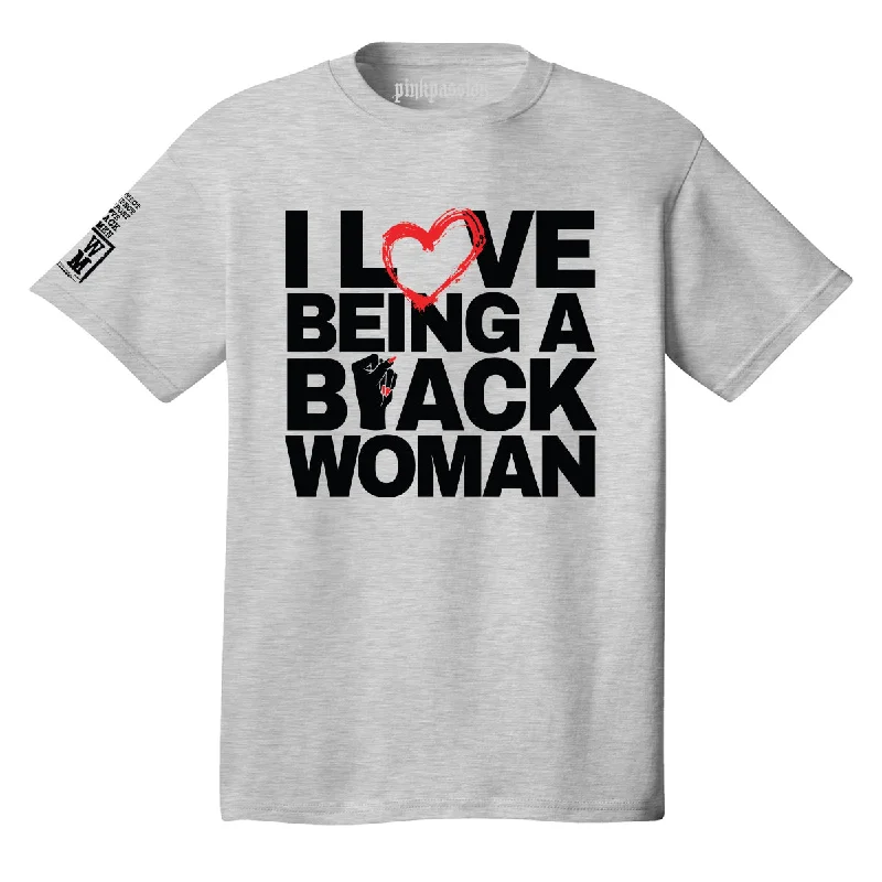 I Love Being a Black Woman T-shirt (Unisex) Jersey Fabric Tulle Fabric Batik Fabric