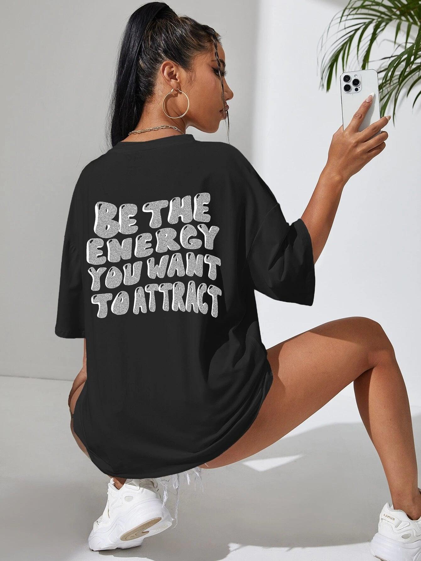 Unisex Over Size Printed Black Color Tshirts Terry Blend Velvet Blend Canvas Blend