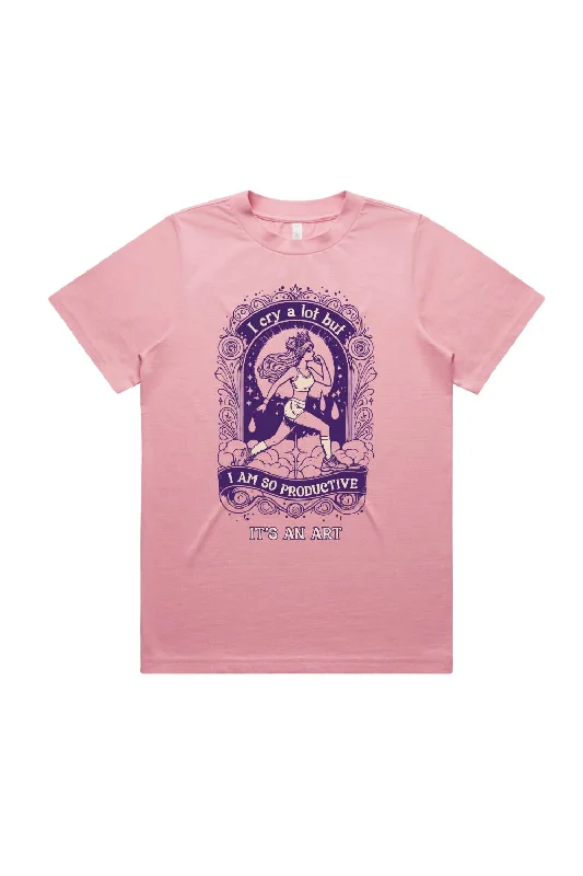 Cry A Lot Women's Heavy T-shirt Cashmere Blend Cotton Blend Poly Blend