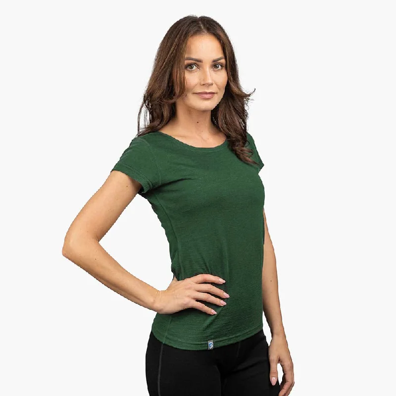 100% Merino T-Shirt Damen 180g/m2 Chenille Blend Fleece Blend Nylon Blend
