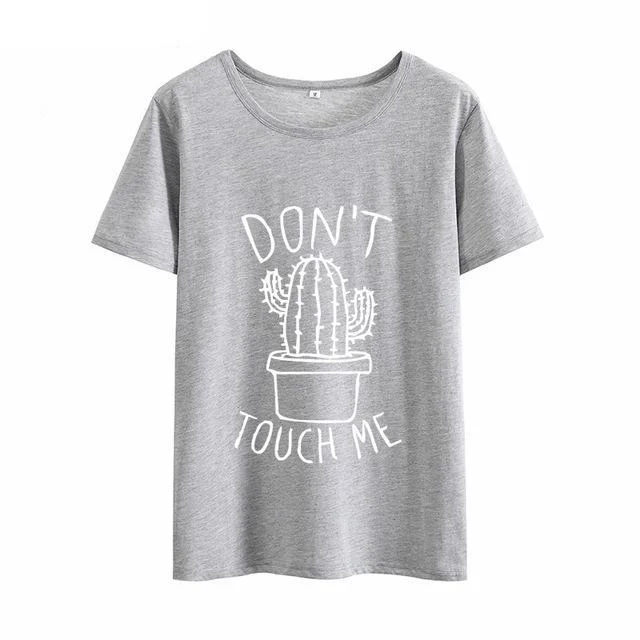 Dont Touch Me Cactus Tshirt Chenille Brocade Lace