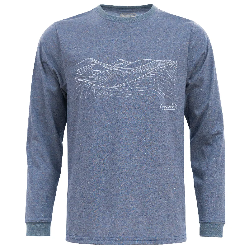 EC102 - Mountain Lines Eco Unisex Long Sleeve T-Shirt Plaid T-Shirt Polka Dot Checkered