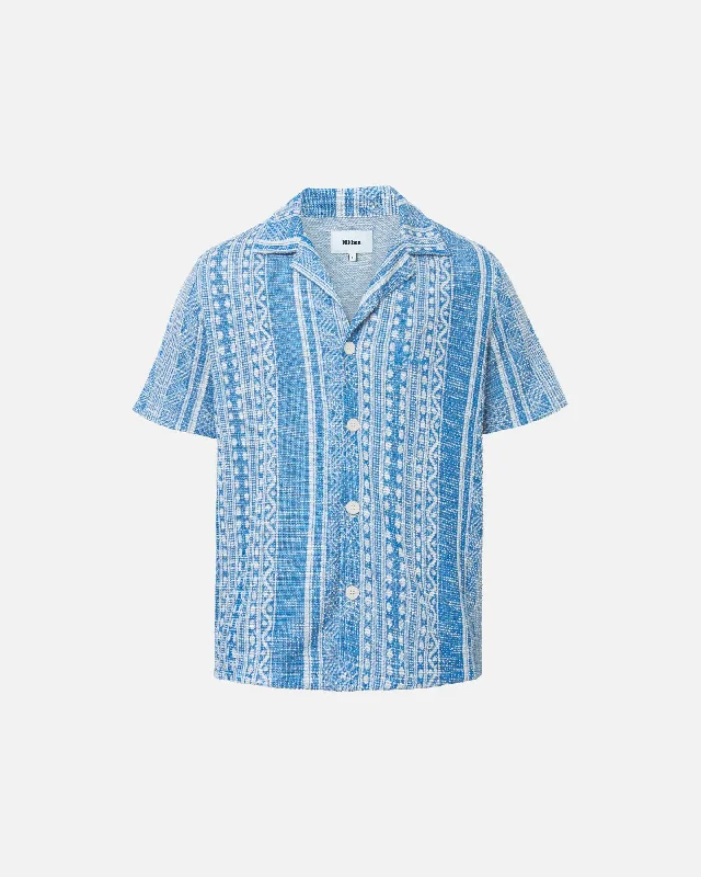 Encinitas Shirt Blue Terry Blend Velvet Blend Canvas Blend