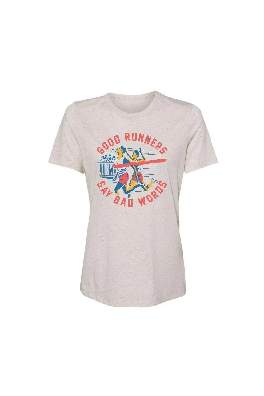 Good Runners Women's T-shirt Embroidered Appliqued Beaded