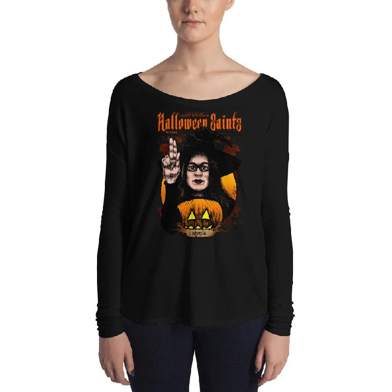 Halloween Saints Series 2 - Rhonda Ladies' Long Sleeve Tee Fashionable Trendy Casual