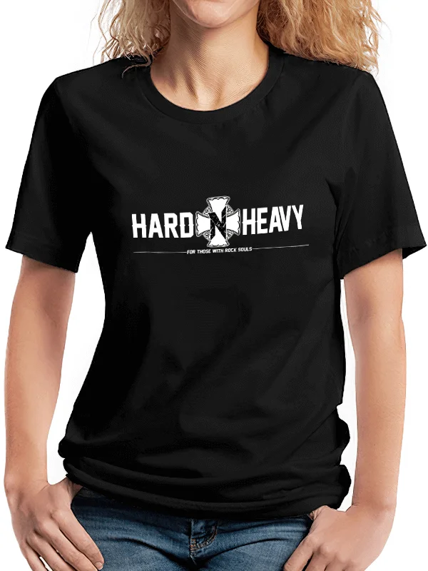 HARD'N'HEAVY Short Sleeve Tee for Women / Alternative Fashion Outfits Basic T-Shirt Crew Neck Short Sleeve