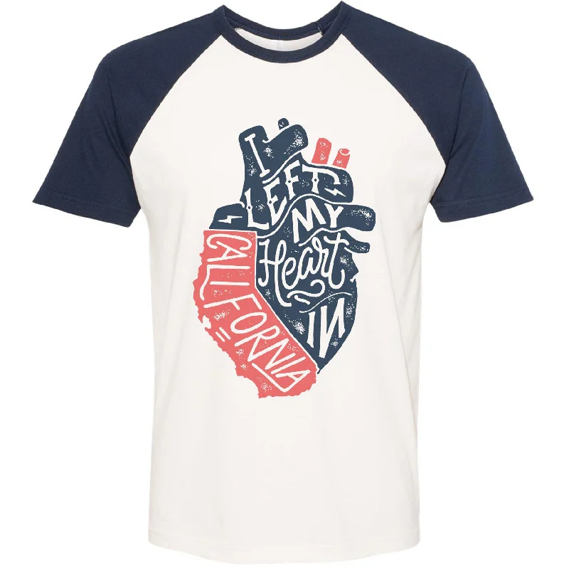 I Left My Heart In California Raglan Tee Faux Fur Fabric Real Fur Fabric Shearling Fabric