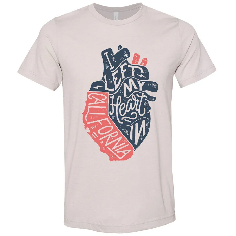 I Left My Heart In California Tee Real Fur Shearling Chenille