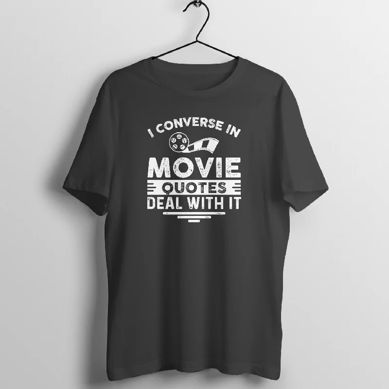 Movie - Unisex T-shirt Notch Collar Peter Pan Collar Cowl Neck