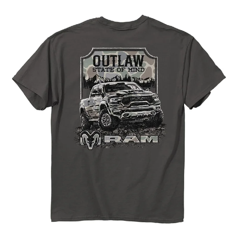 RAM - Outlaw Camo T-Shirt Denim Fabric Leather Fabric Suede Fabric