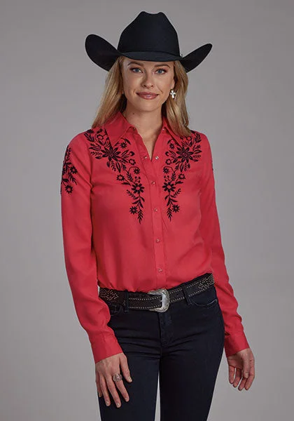 Roper Women Rayon Challis Shirt Print Jacquard Patchwork
