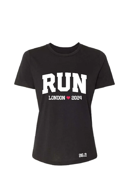 RUN London 2024 women's T-shirt Houndstooth Herringbone Solid