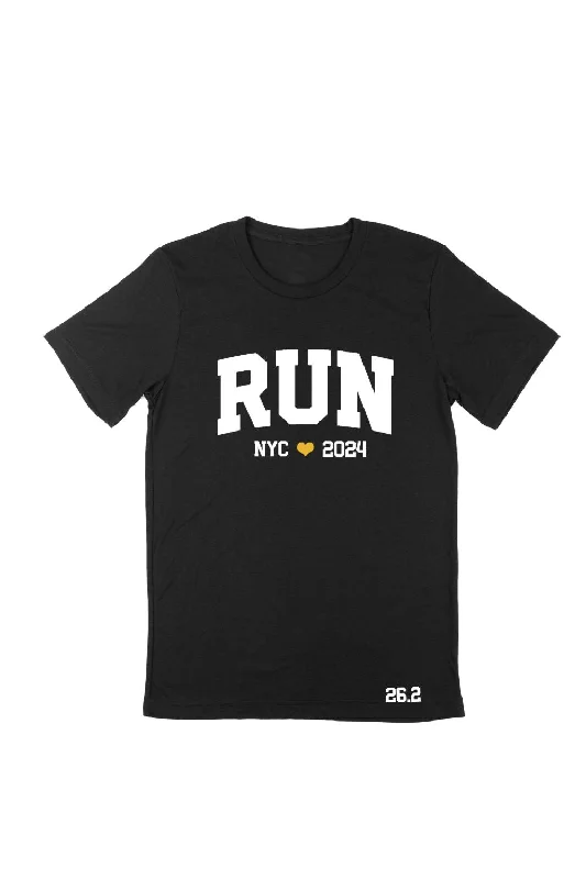 RUN NYC 2024 T-Shirt Silk Blend Satin Velvet