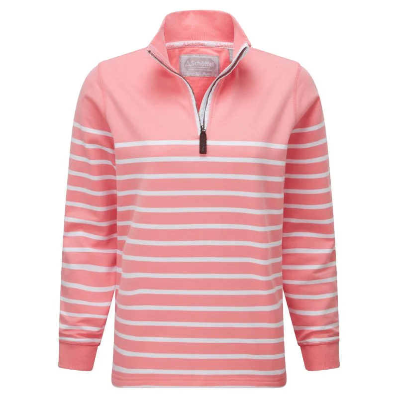 Schoffel Hope Cove 1/4 Zip Ladies Sweatshirt - Flamingo Fleece Nylon Spandex