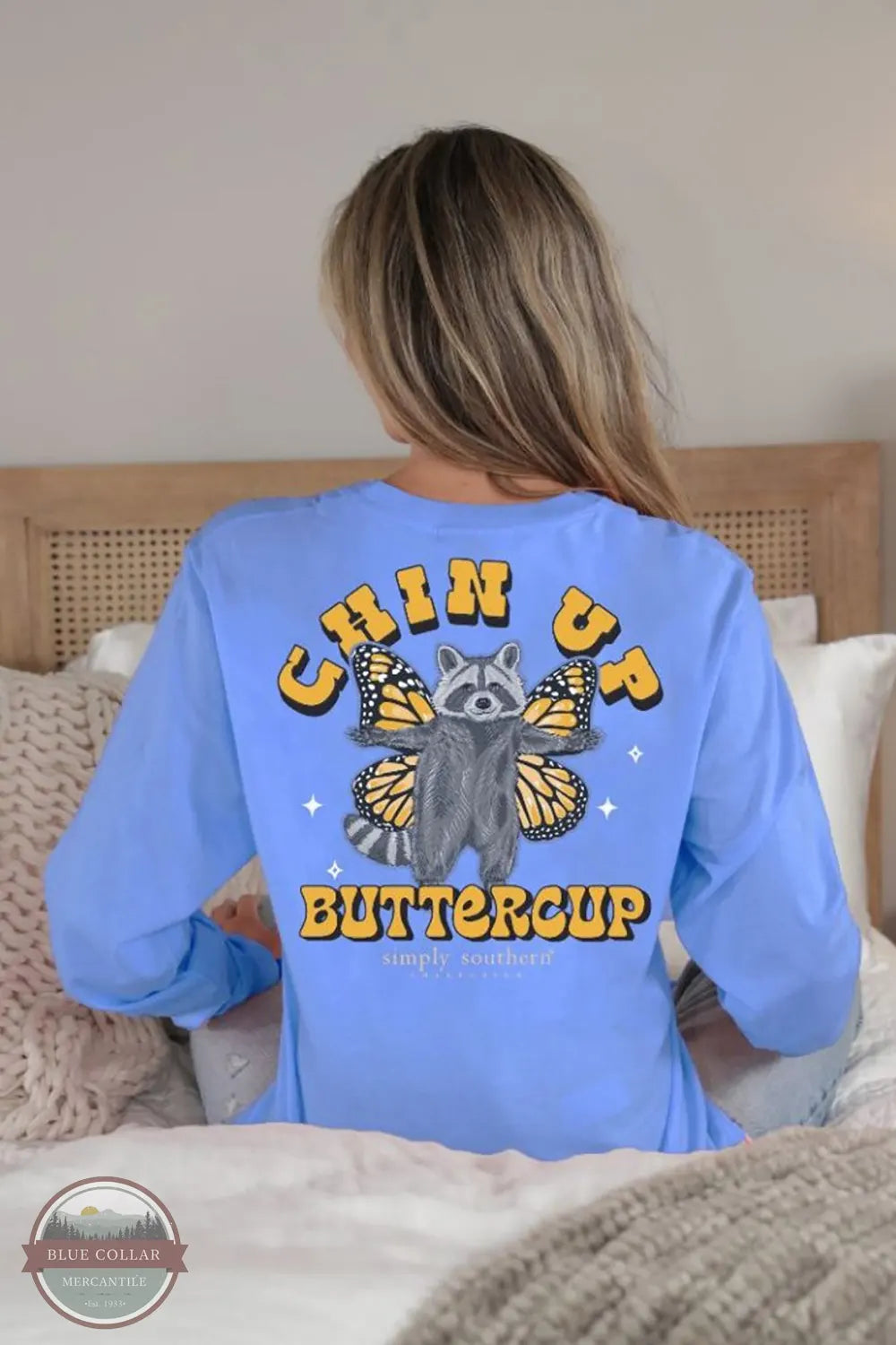 Chin Up Buttercup Long Sleeve Shirt LS-BUTTERCUP-VISTA Spandex Blend Rayon Blend Denim Blend Chin Up Buttercup Long Sleeve Shirt LS-BUTTERCUP-VISTA Spandex Blend Rayon Blend Denim Blend