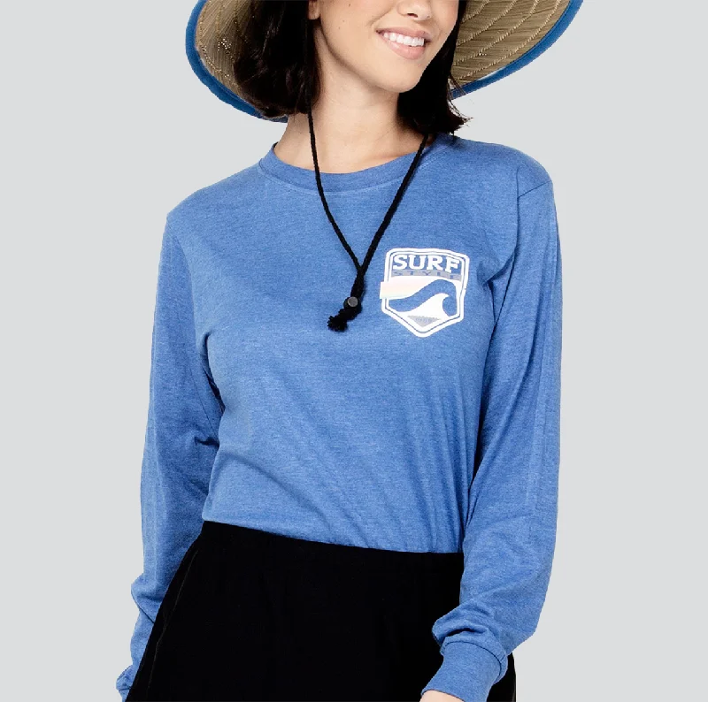 Pastel Shield Long Sleeve T-Shirt Cashmere Blend Cotton Blend Poly Blend