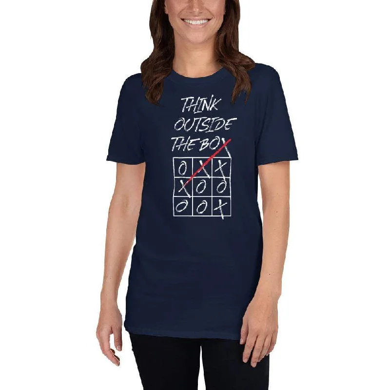 Think Outside The Box - Premium T-Shirt Graphic T-Shirt Round Neck Polyester