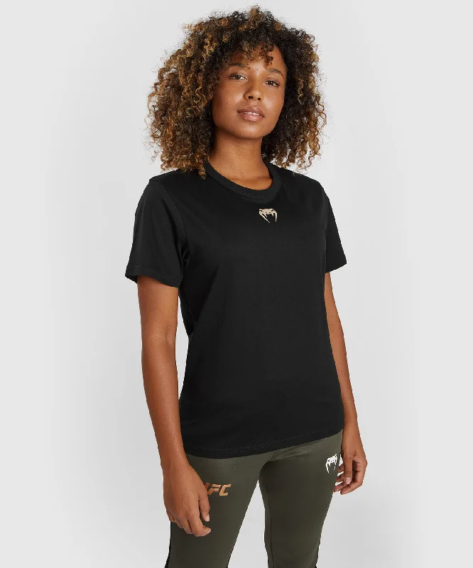 UFC Adrenaline by Venum Fight Week Women’s Short-sleeve Cotton T-shirt - Black Welt Pockets Slit Pockets Flap Pockets