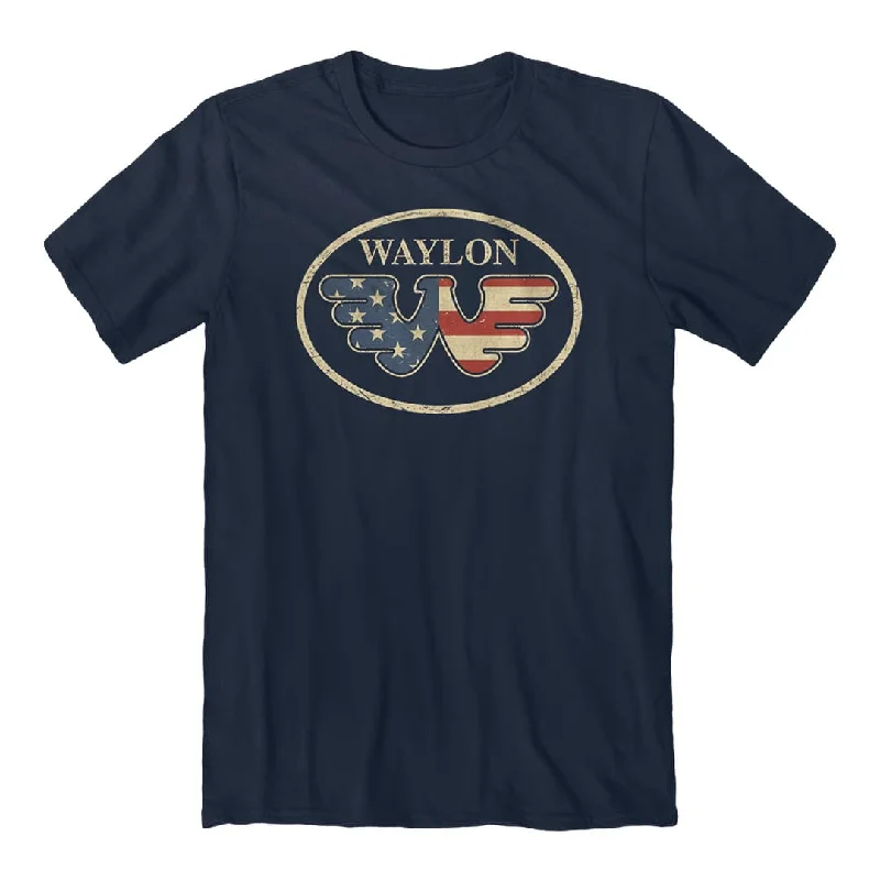 Waylon Jennings - Flying W Logo T-Shirt Lace Blend Ribbed Blend Corduroy Blend