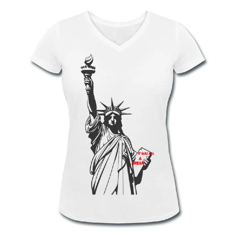 WOMENS IT WAS ALL A DREAM ORGANIC V-NECK T-SHIRT Lace Blend Ribbed Blend Corduroy Blend WOMENS IT WAS ALL A DREAM ORGANIC V-NECK T-SHIRT Lace Blend Ribbed Blend Corduroy Blend