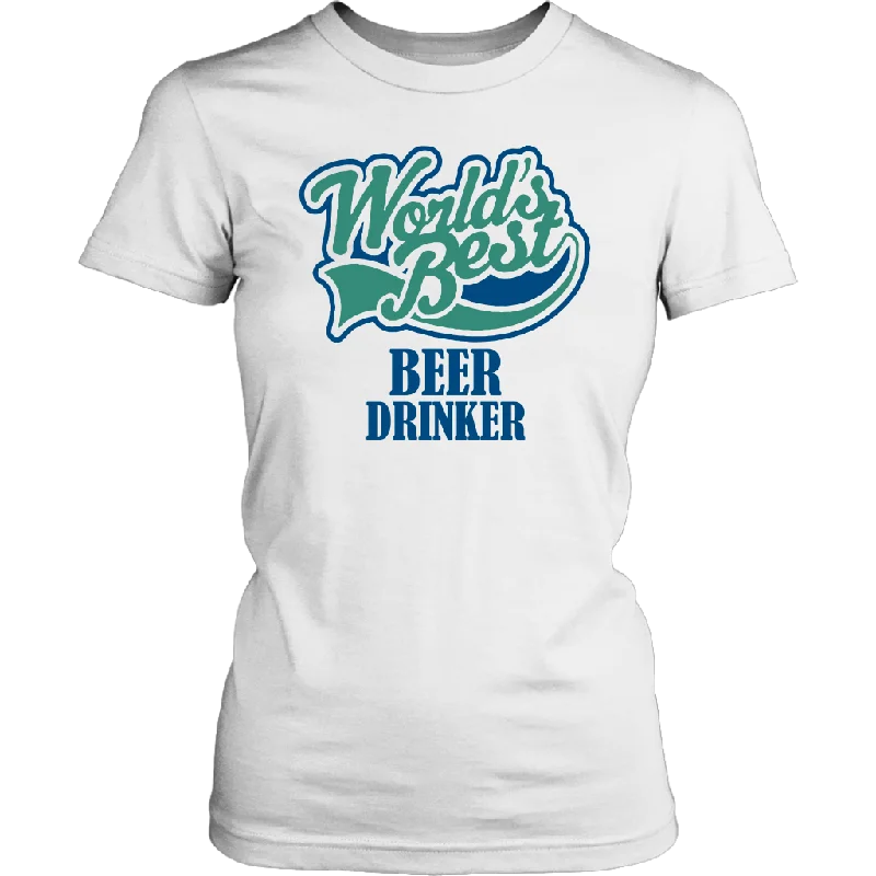 World's Best Beer Drinker Women's Shirt Handmade Hand-knitted Hand-woven
