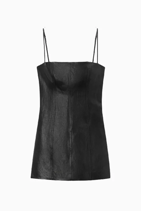 Alexander Wang Square Neck Mini Dress - Black Classic Shift Mini Dress