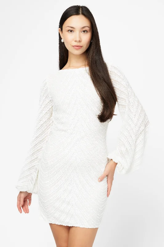 Calista Open Back Sequin Mini Dress Casual Button-Up Mini Dress