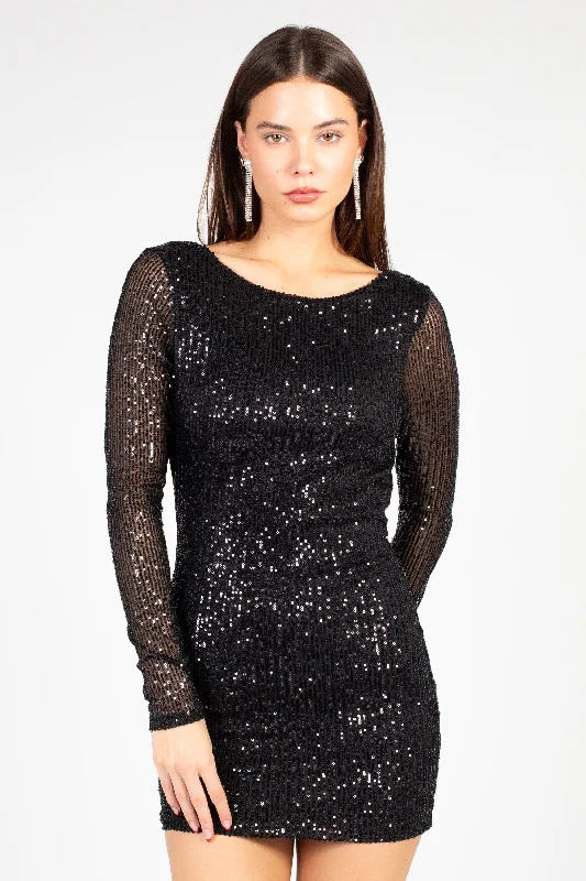 Celine Backless Sequin Mini Dress Chic Bohemian Mini Dress