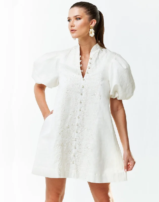 Elliana Barong Mini Dress Cozy Jersey Mini Dress
