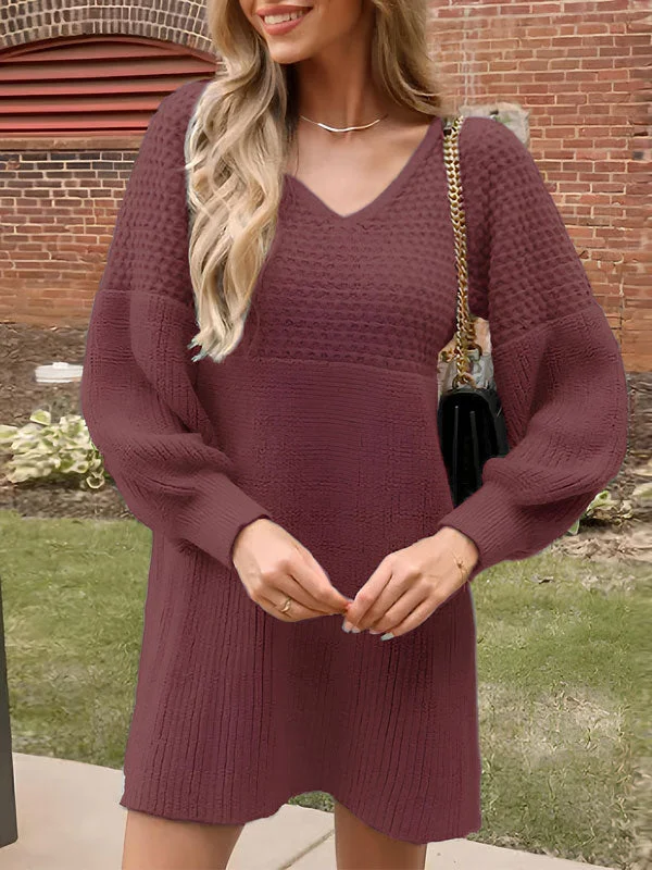 High Waist Ribbed Long Sleeve Mini Dress Elegant Sequin Mini Dress