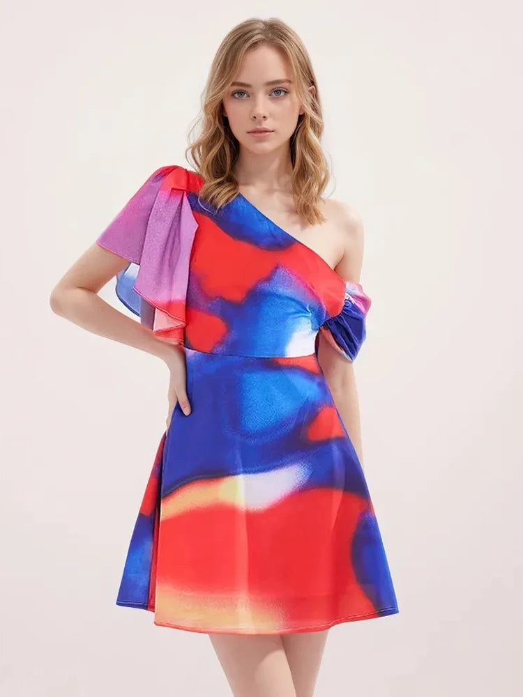 Patchwork Folds Dresses