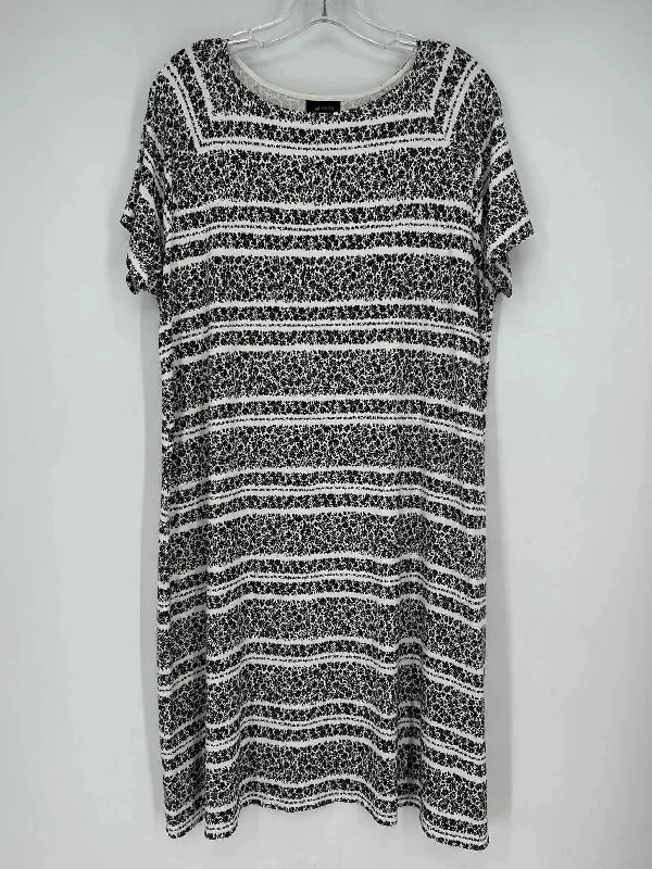 J Jill Size L Black & White Dress