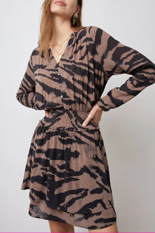 JASMINE DRESS - MOCHA BENGAL