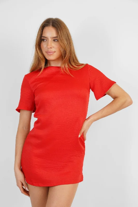 Kimber Tunic Dress in Red