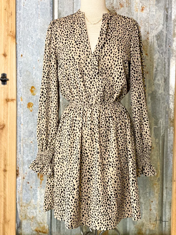 Latte Spotted Dress