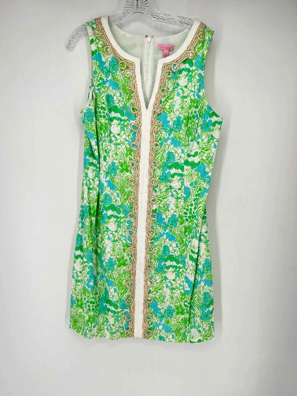 Lilly Pulitzer Size 14 Blue & Green Print Dress