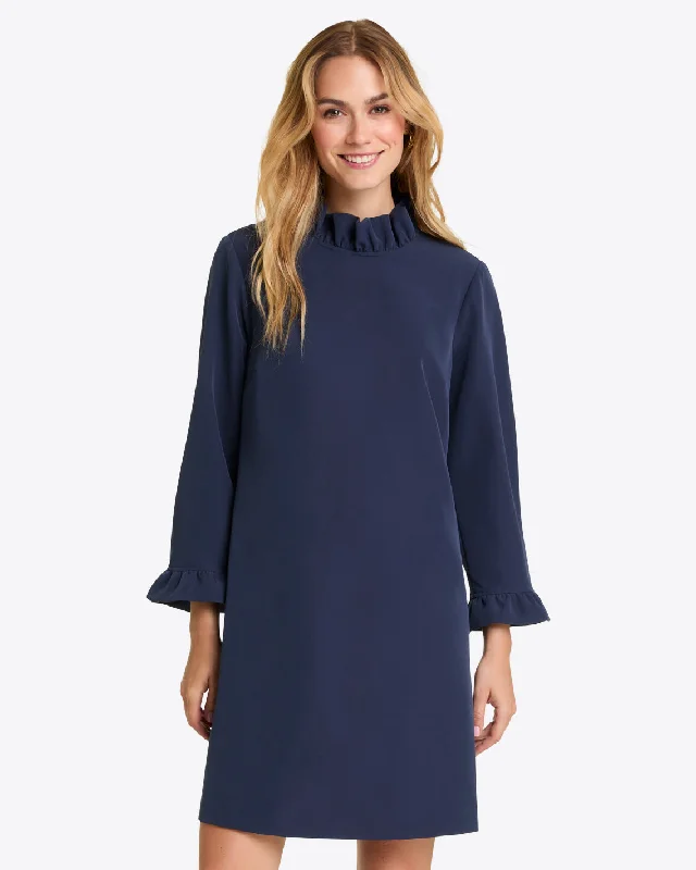 Lindsay Shift Mini Dress in Crepe Elegant Satin Lace Mini Dress