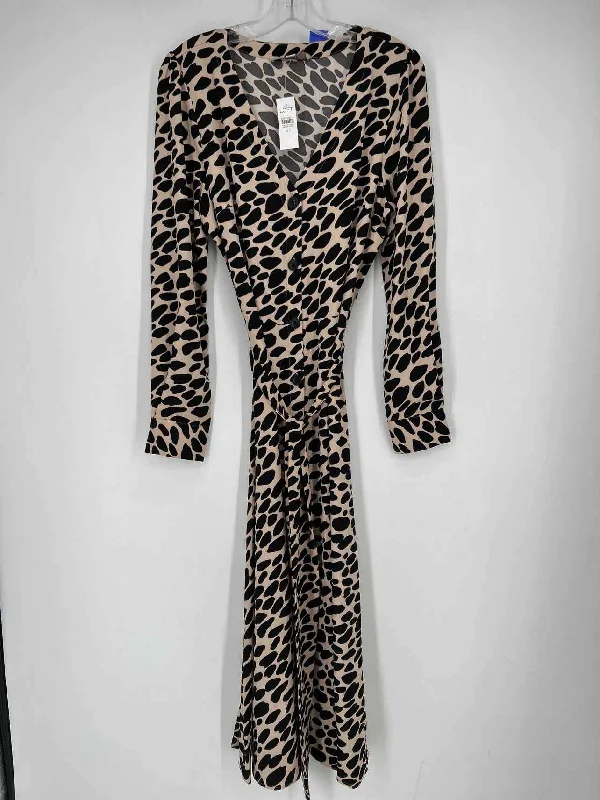 Loft Size 8 Tall Cream & Black Print NWT Dress