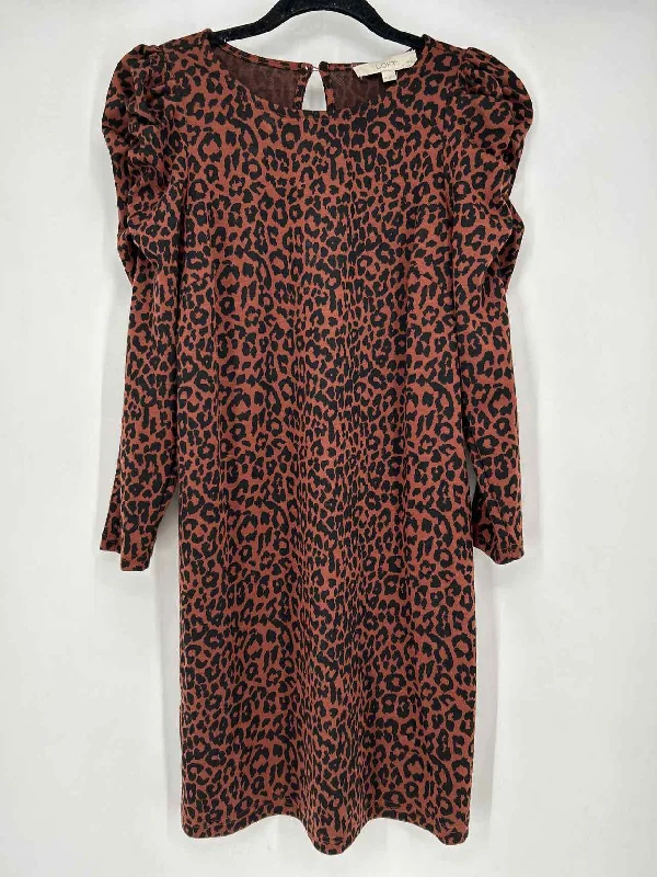 Loft Size SP Brown Leopard Dress
