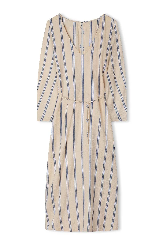 Marine Twin Stripe Organic Cotton Dress