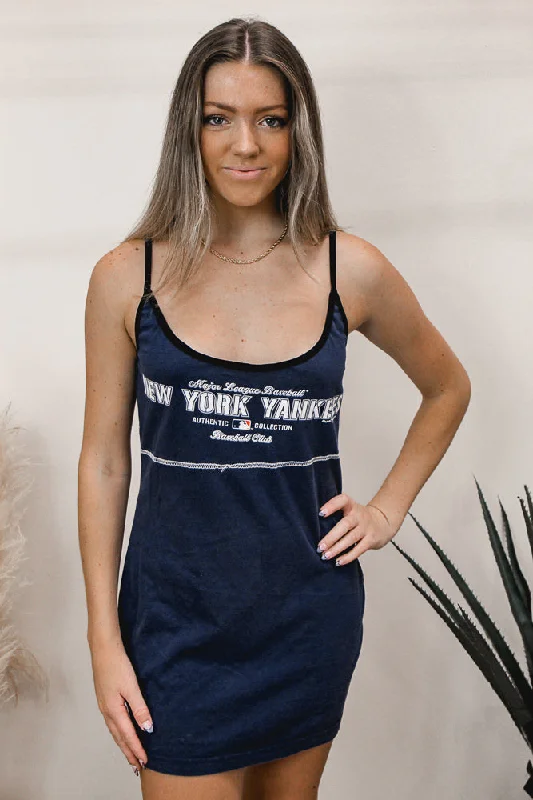 New York Yankees Tee Mini Dress Stylish Sweetheart Neck Mini Dress