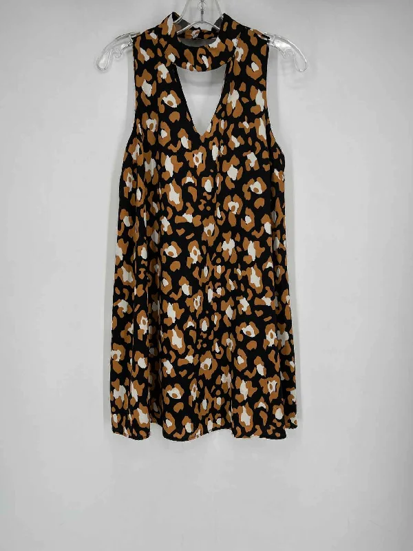 Peach Love Size S Black & Tan Dress