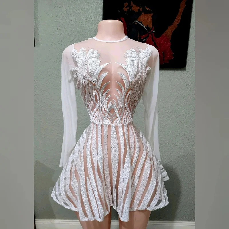 Sabrina long sleeve sequin skater mini dress Cozy Long Sleeve Mini Dress